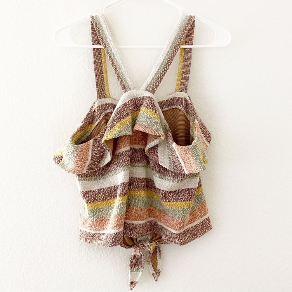 Madewell | Texture & Thread Striped Tie Front Tank - Picture 3 of 7